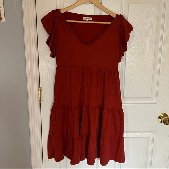 Midi Tiered Ruffle Dress - Picture 1 of 4